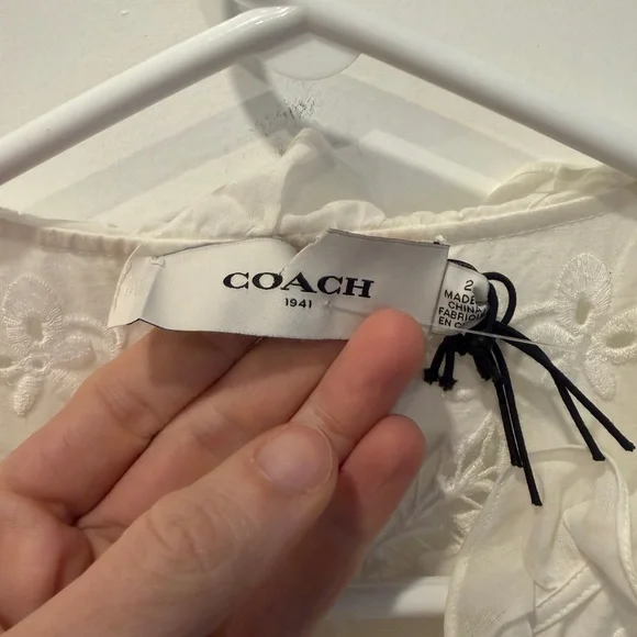 Coach White prairie Ruffled Dress - Picture 4 of 16